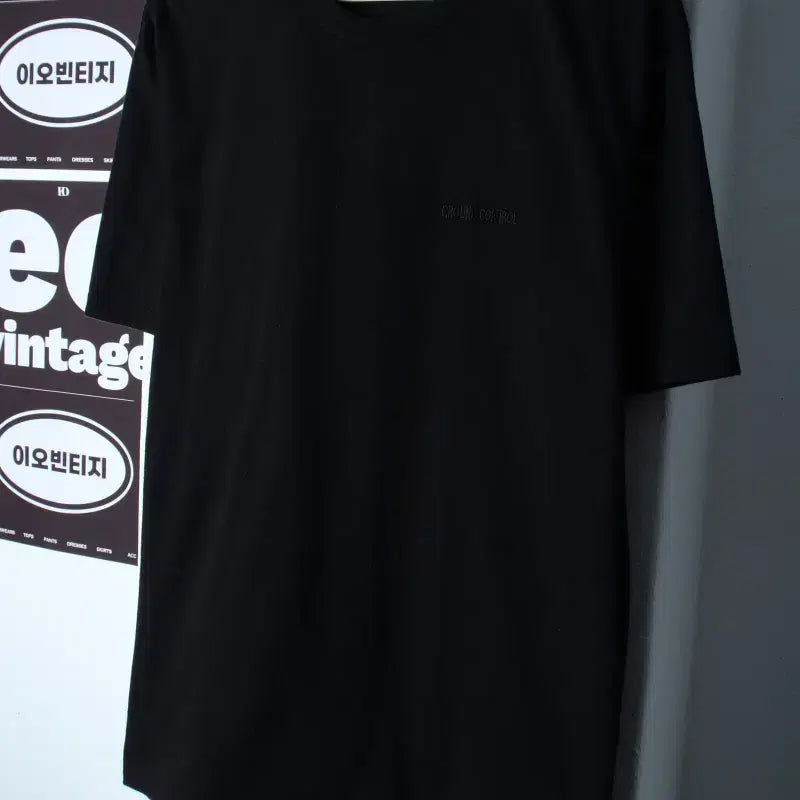 [BUNJANG] Plac T-shirt Lettering Black Oversized / (M-2XL) 플랙 반팔 티셔츠 레터링 블랙 올드스쿨-H36467