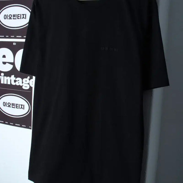 [BUNJANG] Plac T-shirt Lettering Black Oversized / (M-2XL) 플랙 반팔 티셔츠 레터링 블랙 올드스쿨-H36467