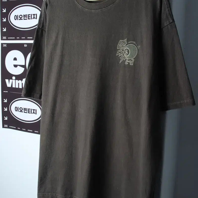 [BUNJANG] Ga-kki Union Half Sleeve T-Shirt 8-Ball Pigment / (L-2XL) 가까이 유니언즈 반팔 티셔츠 8볼 피그먼트-H36475