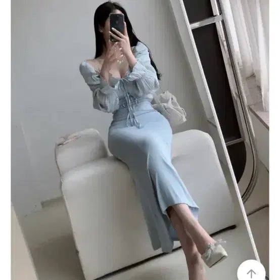 [BUNJANG] Churroom Goddess Puff Bolero Blouse / (품절 상품) 에이블리 츄룸 여신 퍼프 볼레로 블라우스