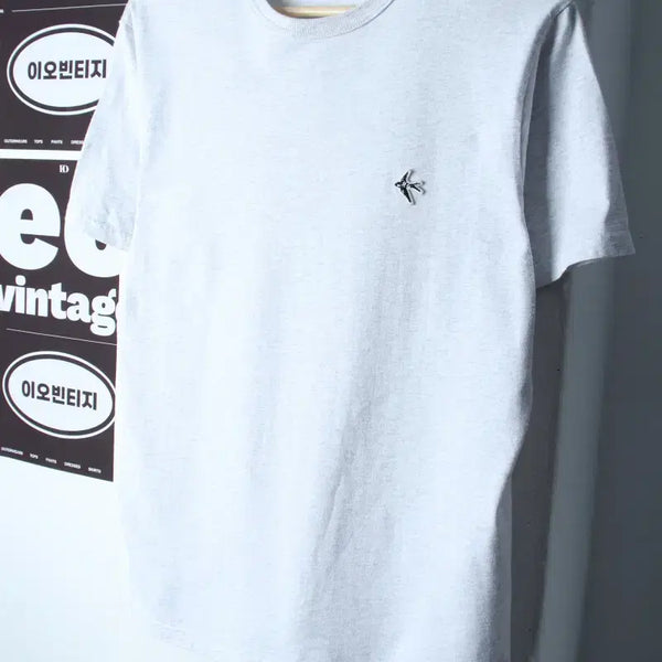 [BUNJANG] S-M Small Logo T-Shirt Mélange Old School / (S-M) 리센느 반팔 티셔츠 스몰로고 멜란지 올드스쿨-H36485