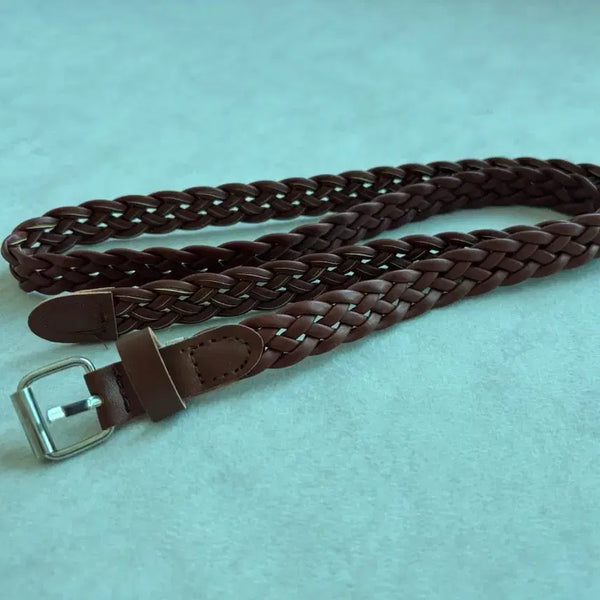 [BUNJANG] Brown Braided Belt / 브라운 꼬임 벨트