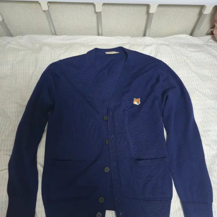 [BUNJANG] Maison Kitsuné Fox Cardigan Navy XL / 메종키츠네 폭스 가디건 네이비 xl