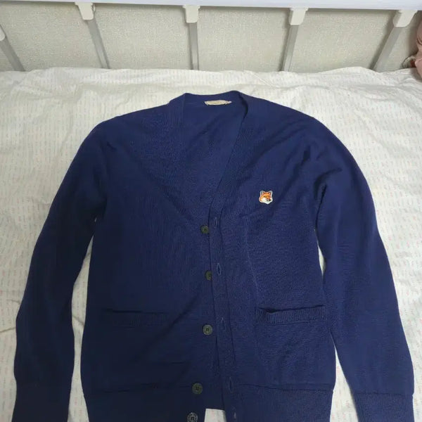 [BUNJANG] Maison Kitsuné Fox Cardigan Navy XL / 메종키츠네 폭스 가디건 네이비 xl