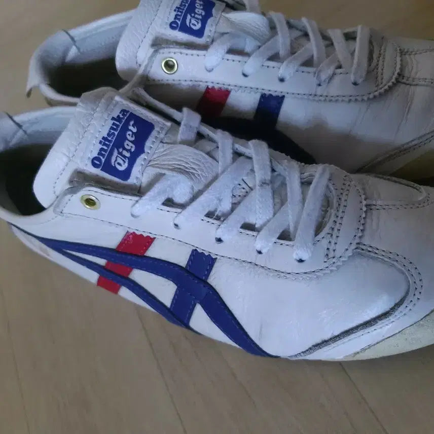 [BUNJANG] Onitsuka Tiger Mexico 66 White/Blue/Red Sneakers (250) / 오니츠카타이거 멕시코66 화이트/블루/레드 250
