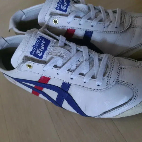 [BUNJANG] Onitsuka Tiger Mexico 66 White/Blue/Red Sneakers (250) / 오니츠카타이거 멕시코66 화이트/블루/레드 250