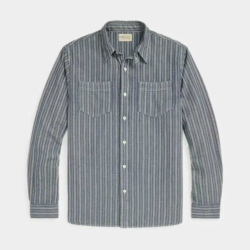 [BUNJANG] RRL Chambray Workshirt / 더블알엘 스트라이츠 도비 샴브레이 워크셔츠 L        RRL