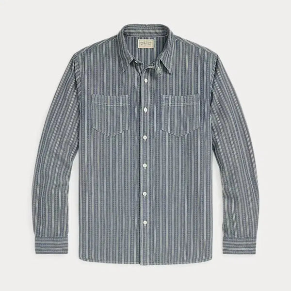 [BUNJANG] RRL Chambray Workshirt / 더블알엘 스트라이츠 도비 샴브레이 워크셔츠 L        RRL