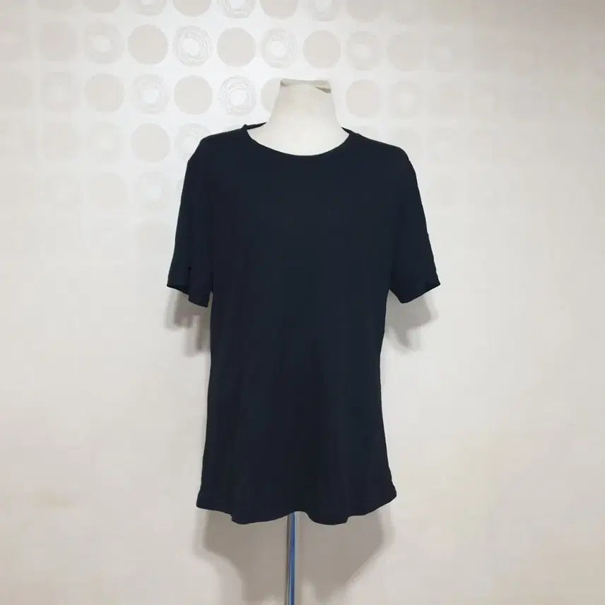 [BUNJANG] Women's Short-Sleeve T-Shirt Black Rayon Blend Size 77 / 새것 인견반팔티77 인견티셔츠77 블랙인견반팔티77 반팔티77