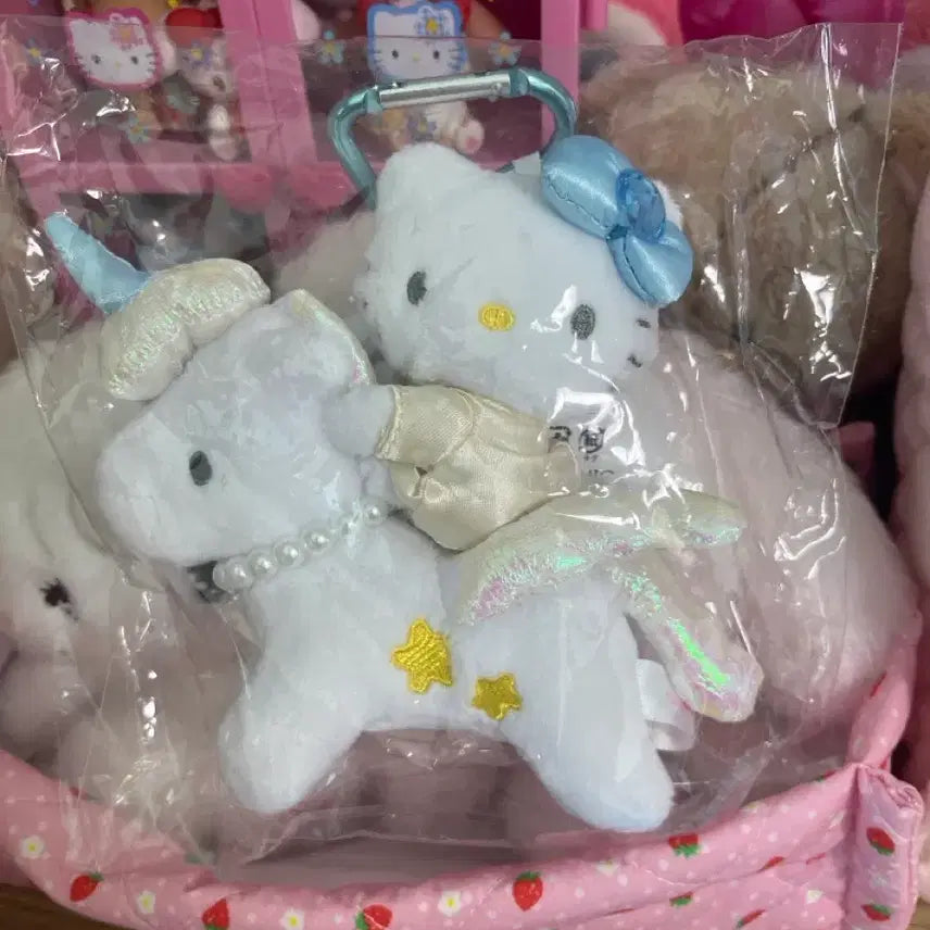 [BUNJANG] Unicorn Hello Kitty Plush Keyring / 유니콘 키티 인형키링