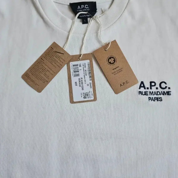 [BUNJANG] A.P.C. White Short Sleeve T-Shirt L / A.P.C. 화이트 반팔티 L