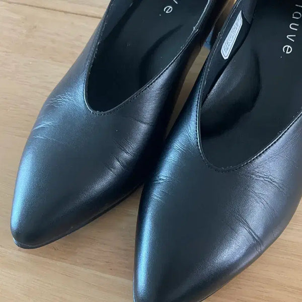 [BUNJANG] FAUVE Black Leather Pumps 5cm Heel / 일본 FAUVE 블랙 펌프스 230 소가죽 5cm