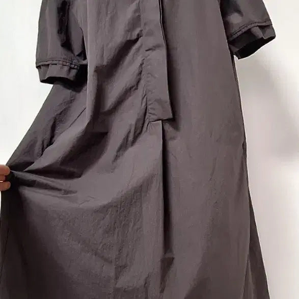 [BUNJANG] Modern Charcoal Free Size Wide Hem Flare Pants / 모던한  차콜 (( 큰프리))