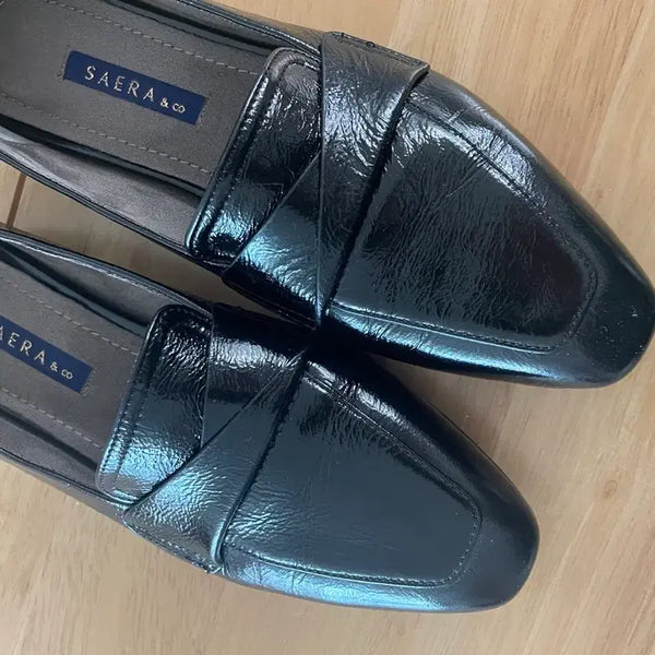 [BUNJANG] SAERA & CO Black Leather Loafers 230 / SAERA & CO 여성 로퍼 블랙 세라 가죽 230