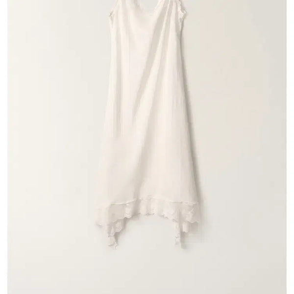 [BUNJANG] AND YOU Lace Detail Layered Dress White / AND YOU 레이스 디테일 레이어드 원피스 화이트