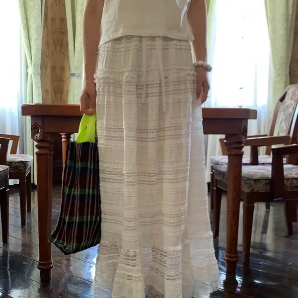 [BUNJANG] Arr Love Code You Lace Maxi Skirt / Arr 아르 러브코드유 레이스 맥시 스커트