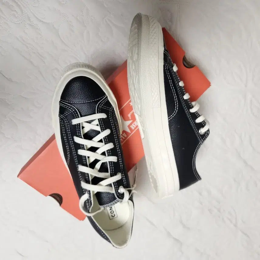 [BUNJANG] Converse Chuck 70 Perforated Leather Black Shoes / 컨버스 척70 퍼포레이티드 레더 블랙 새상품 신발 팝니다