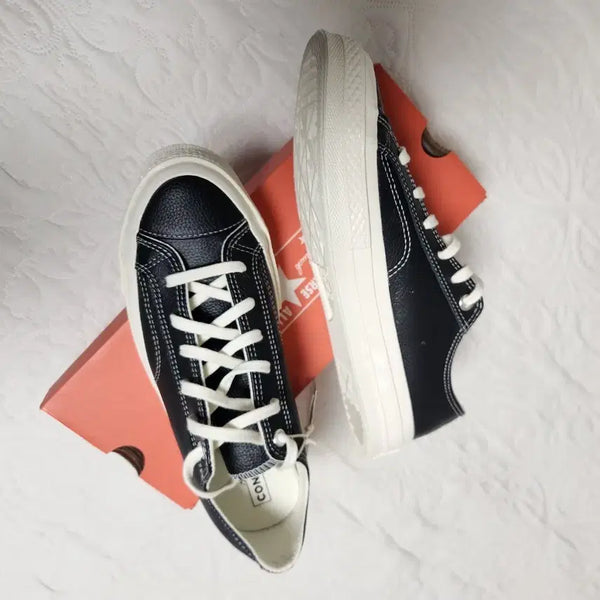 [BUNJANG] Converse Chuck 70 Perforated Leather Black Shoes / 컨버스 척70 퍼포레이티드 레더 블랙 새상품 신발 팝니다