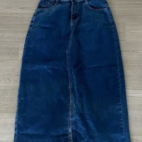 [BUNJANG] Denim Slit Long Skirt / 청데님 트임 롱 스커트