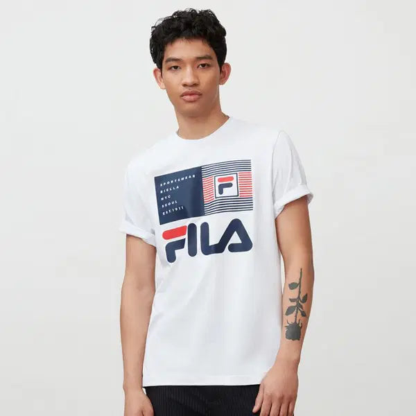 [BUNJANG] Fila Celso Graphic Tee White (M) / [새상품] 휠라 티셔츠 M사이즈 CELSO GRAPHIC TEE-WHITE