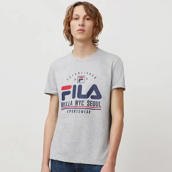 [BUNJANG] Fila ERICO Graphic Tee - Grey (L Size) / [새상품] 휠라 티셔츠 L사이즈 ERICO GRAPHIC TEE-GREY