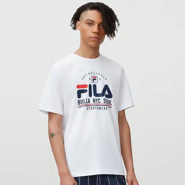 [BUNJANG] Fila ERICO Graphic Tee - White (L) / [새상품] 휠라 티셔츠 L사이즈 ERICO GRAPHIC TEE-WHITE
