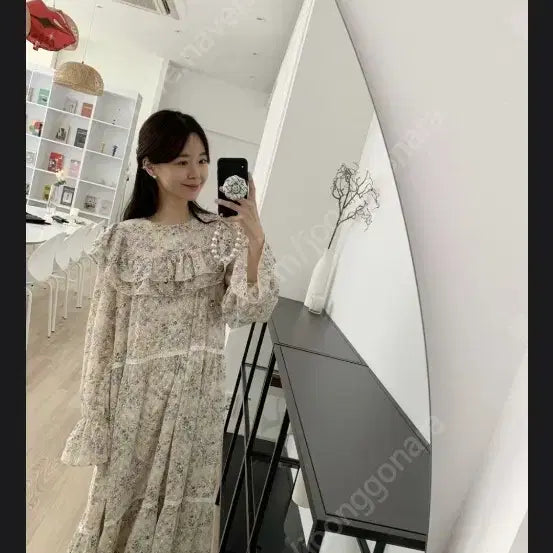 [BUNJANG] Bicini Floral Print Dress / 바이씨니 꽃그림원피스