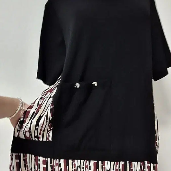 [BUNJANG] Charom Spande, O'bok In-gyeon Blend Pattern Mix-Match Long Skirt Top / 차롬스판 (( 오복인견))