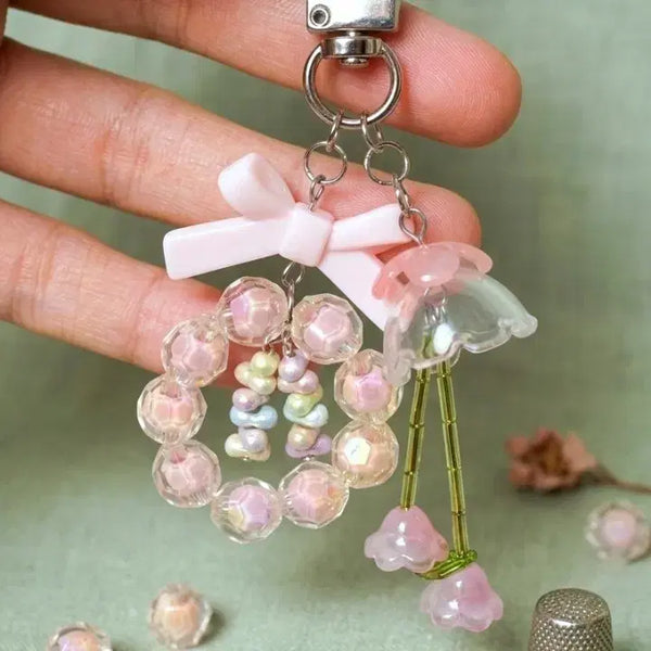 [BUNJANG] Handmade Beaded Keychain Charm / 비즈키링