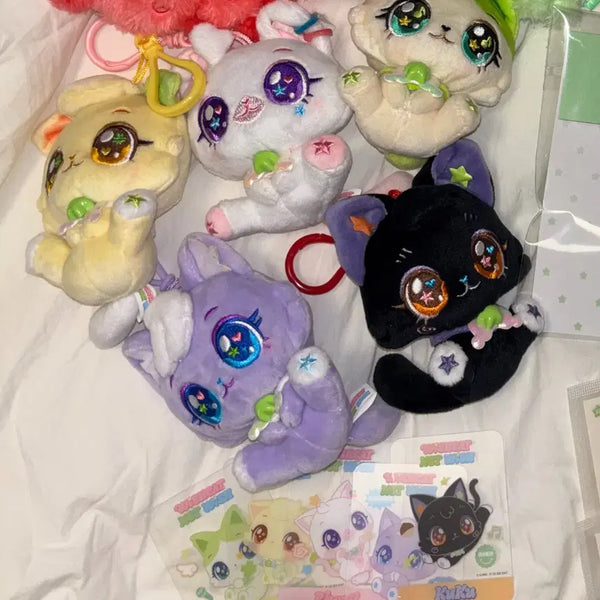[BUNJANG] NCT WISH Wishcat Plush Keychain Ttibu Seal Bundle Set / 엔시티 위시 위시캣 플러시 인형 키링 띠부씰 일괄