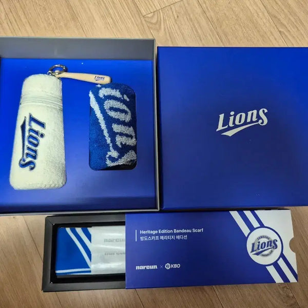 [BUNJANG] Samsung Lions Baseball Bat Keyring & Bandana Set / 삼성라이온즈 배트키링&방도