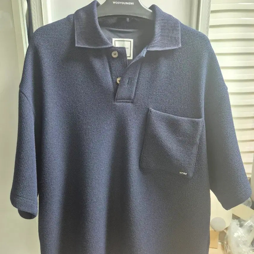 [BUNJANG] Wooyoungmi 24SS Navy Polo T-Shirt Size 46 / 우영미 24ss 네이비폴로티셔츠 46