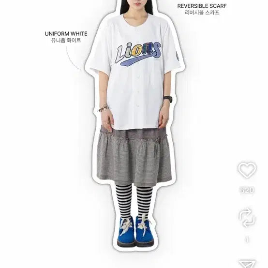 [BUNJANG] Koiseio x Samsung Lions Baseball Uniform White M/L (Sealed) / (미개봉)코이세이오 X 삼성 라이온즈 유니폼 화이트 M/L