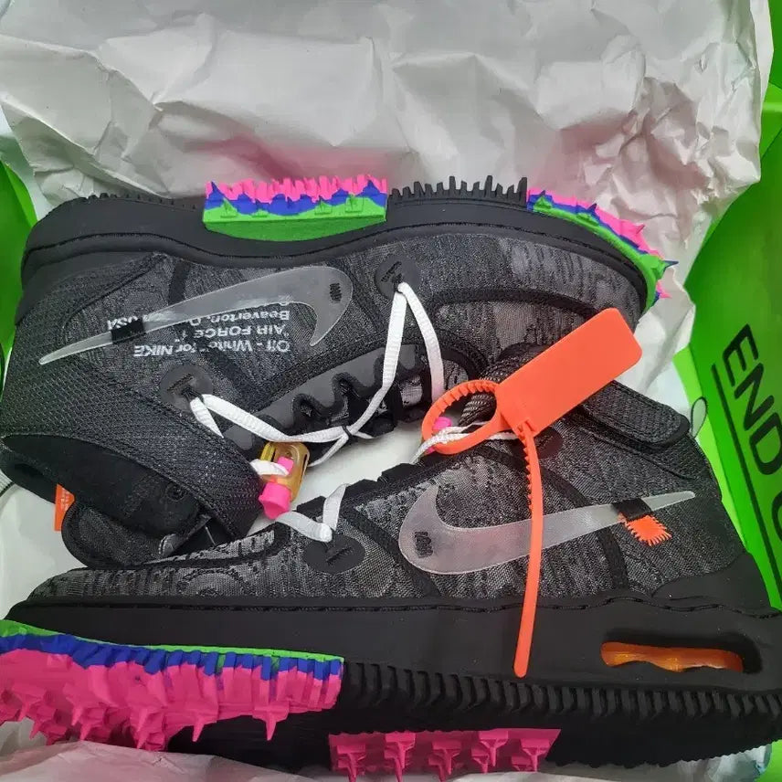 [BUNJANG] Nike x Off-White Air Force 1 Mid SP Black / 나이키 x 오프화이트 에어포스 1 미드 SP 블랙