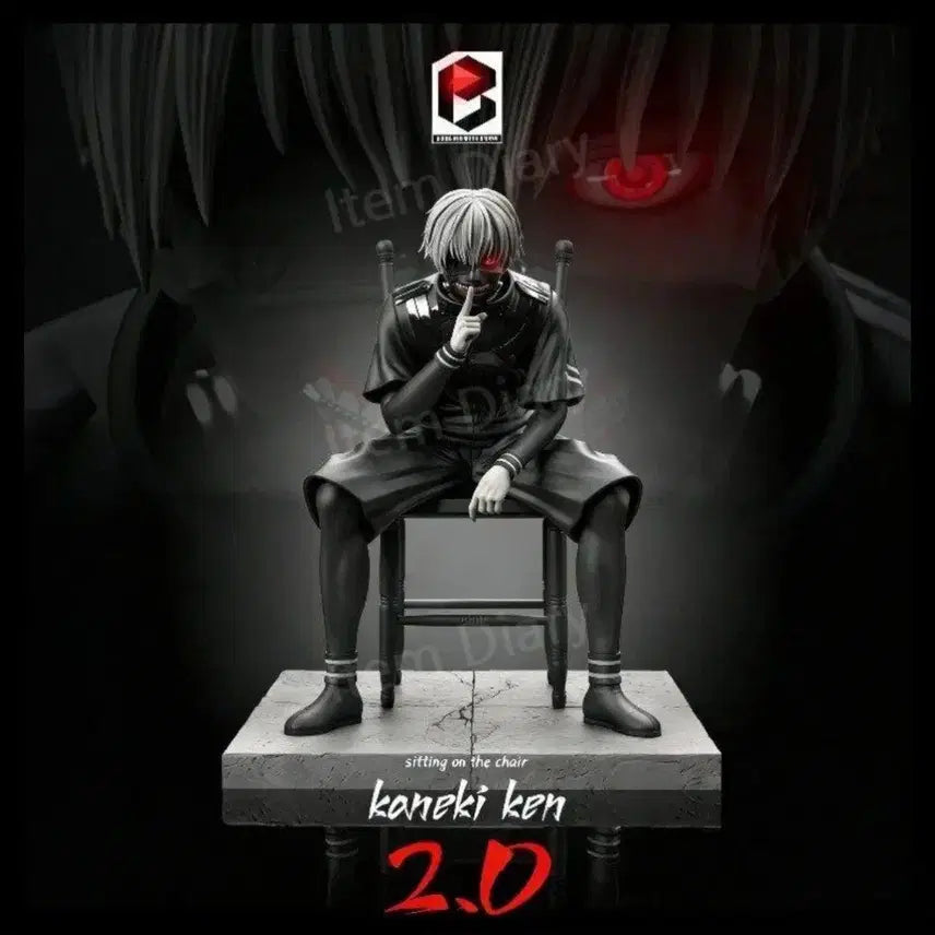[BUNJANG] Tokyo Ghoul Ken Kaneki Black & White Resin Figure / 도쿄구울 Black&White 카네키켄  레진 피규어