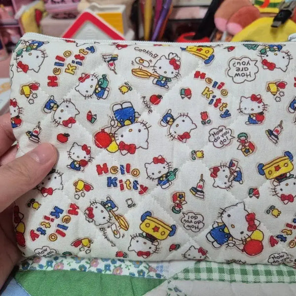 [BUNJANG] Hello Kitty Quilting Pouch / 반택가능)헬로키티 퀼팅 파우치