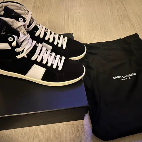 [BUNJANG] Saint Laurent Black Suede Sneakers Size 41 / 생로랑 블랙 스웨이드 스니커즈 41사이즈