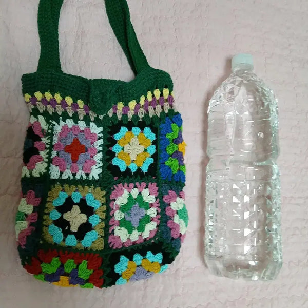 [BUNJANG] Handmade Crochet Granny Square Tote Bag / 수제 뜨개 가방 / 그래니 스퀘어 / 토트백