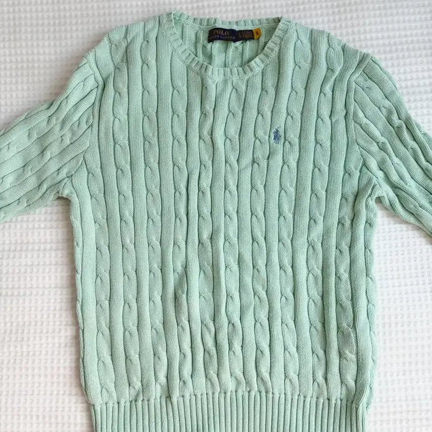 [BUNJANG] Polo Ralph Lauren Cable Knit Mint / 폴로 랄프로렌 케이블 니트 민트