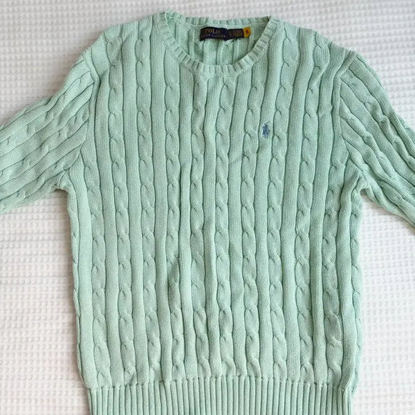 [BUNJANG] Polo Ralph Lauren Cable Knit Mint / 폴로 랄프로렌 케이블 니트 민트