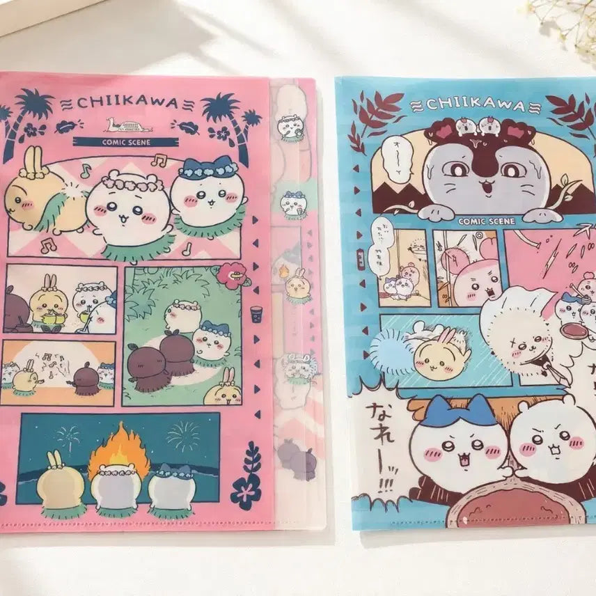 [BUNJANG] Chiikawa Mermaid Island Movie Cut Clear File - Hula & Siren Versions / 치이카와 인어섬 영화 컷 클리어 파일 훌라 세이렌 버전