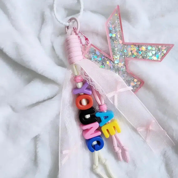 [BUNJANG] Handmade Custom Initial Letter Charm Keychain / 이니셜키링