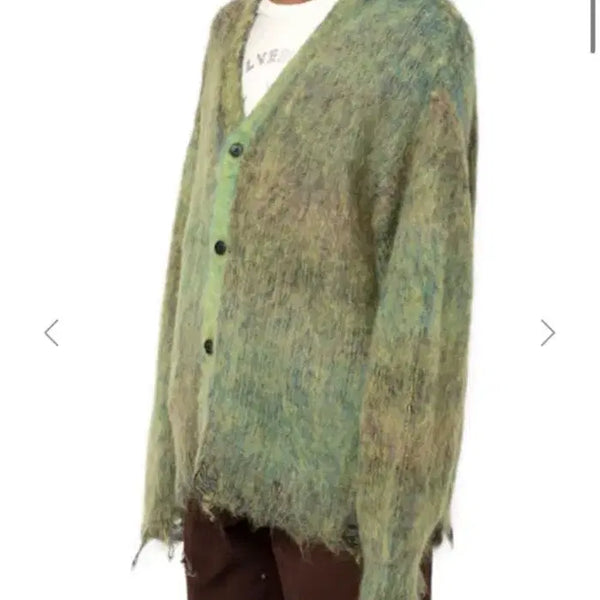 [BUNJANG] Kamiya Green Mohair Cardigan / 카미야 그린 모헤어 가디건