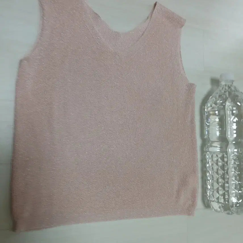 [BUNJANG] Pink Knit Vest / 니트 조끼 핑크색