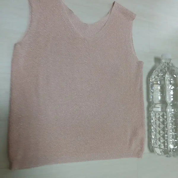 [BUNJANG] Pink Knit Vest / 니트 조끼 핑크색