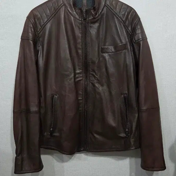 [BUNJANG] L'UOMO Men's Genuine Leather Jacket Brown / L'UOMO남성 양가죽 자켓 브라운