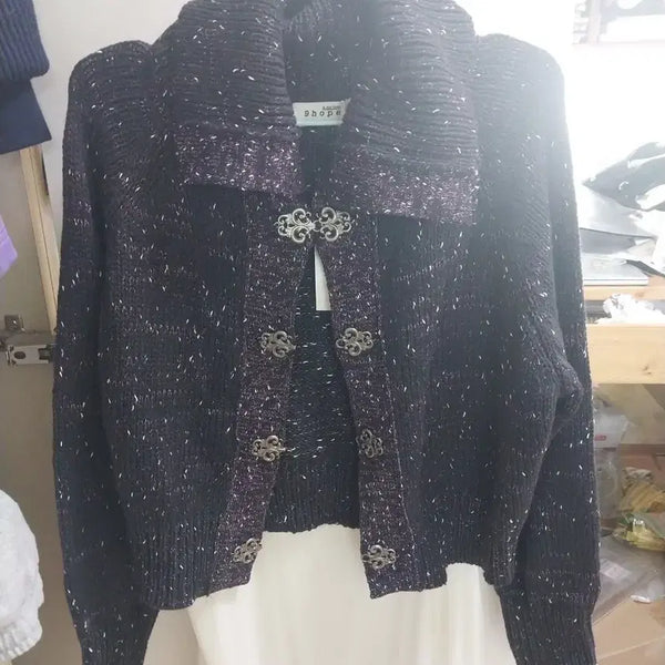 [BUNJANG] KimAhop Western Cardigan Deep Purple / 김아홉 웨스턴 가디건 딥퍼플