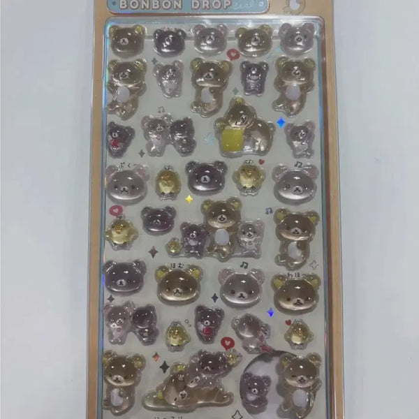 [BUNJANG] Rilakkuma Bonbon Drop Stickers / 리락쿠마 봉봉드롭 스티커
