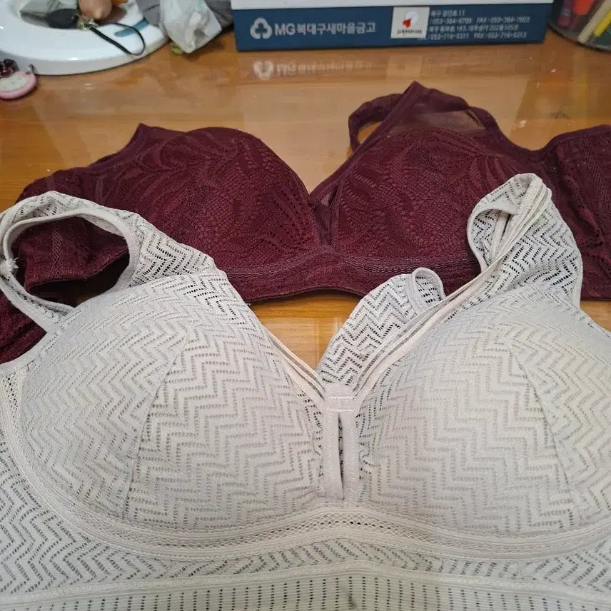 [BUNJANG] Crocodile & Namyoung Vivien Women's Lace Bra Set (Size 85B) / 브라 85b