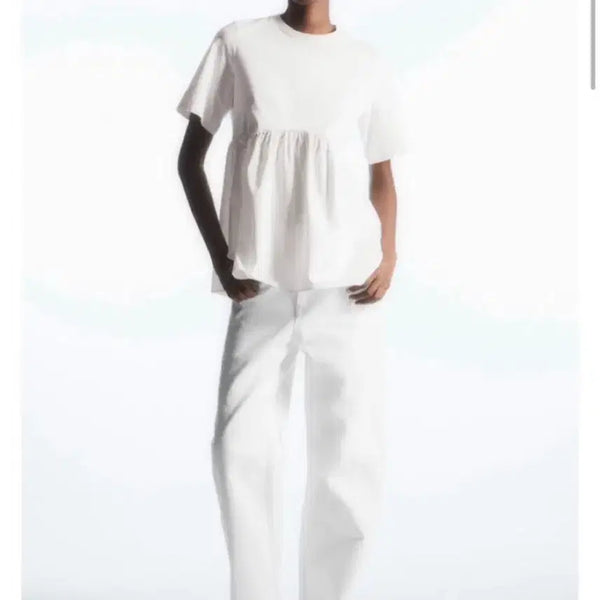 [BUNJANG] COS Contrast Panel Short Sleeve T-Shirt Size S / 코스 컨트라스트 패널 반팔티 S